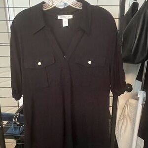 Black Button-Up Shirt new sz xl xl